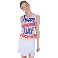 Usa Happy Independence Day Women s Sleeveless Sports Top by Ravend