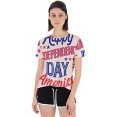 Usa Happy Independence Day Open Back Sport Tee by Ravend