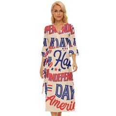 Usa Happy Independence Day Midsummer Wrap Dress by Ravend