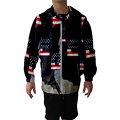 Freedom Patriotic American Usa Kids  Hooded Windbreaker