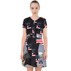 Freedom Patriotic American Usa Adorable In Chiffon Dress