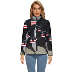 Freedom Patriotic American Usa Women s Puffer Bubble Jacket Coat by Ravend