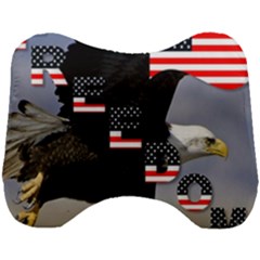 Freedom Patriotic American Usa Head Support Cushion by Ravend