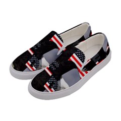 Freedom Patriotic American Usa Women s Canvas Slip Ons by Ravend