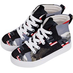 Freedom Patriotic American Usa Kids  Hi-top Skate Sneakers by Ravend