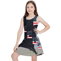 Freedom Patriotic American Usa Kids  Lightweight Sleeveless Dress by Ravend