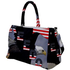 Freedom Patriotic American Usa Duffel Travel Bag by Ravend