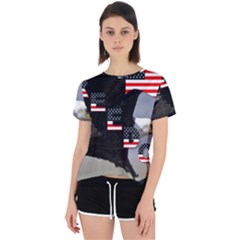 Freedom Patriotic American Usa Open Back Sport Tee by Ravend