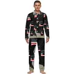 Freedom Patriotic American Usa Men s Long Sleeve Velvet Pocket Pajamas Set by Ravend