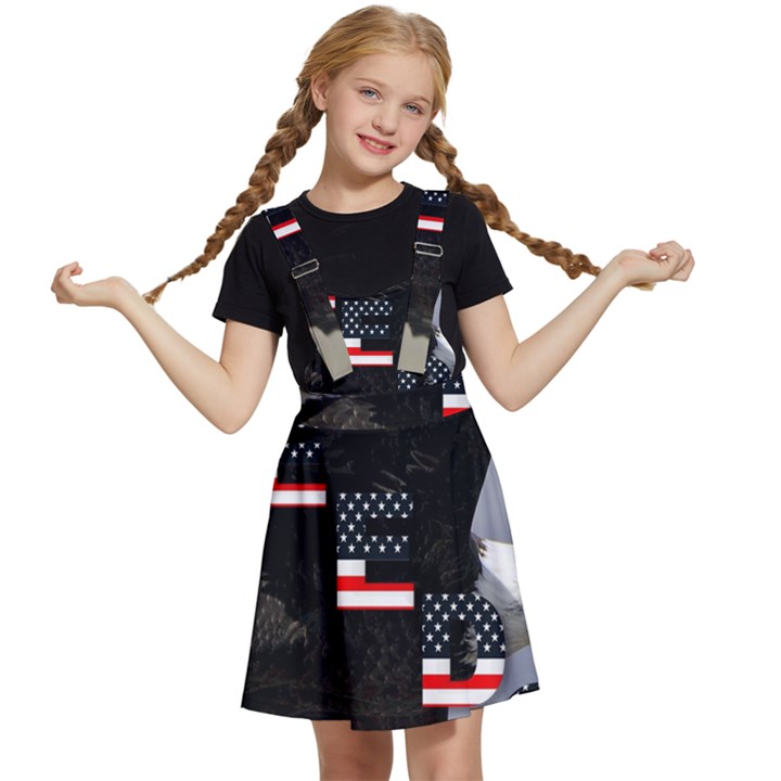 Freedom Patriotic American Usa Kids  Apron Dress