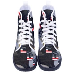 Freedom Patriotic American Usa Men s High-top Canvas Sneakers by Ravend