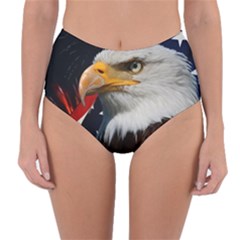 Fourth Of July Independence Day Usa American Pride Reversible High-waist Bikini Bottoms by Ravend