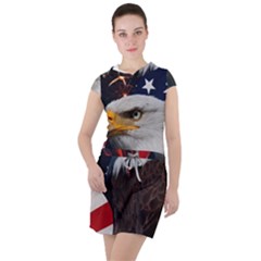 Fourth Of July Independence Day Usa American Pride Drawstring Hooded Dress by Ravend