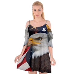 Fourth Of July Independence Day Usa American Pride Cutout Spaghetti Strap Chiffon Dress by Ravend