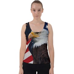 Fourth Of July Independence Day Usa American Pride Velvet Tank Top by Ravend