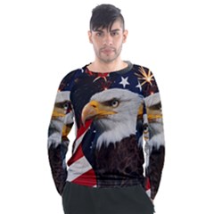 Fourth Of July Independence Day Usa American Pride Men s Long Sleeve Raglan Tee