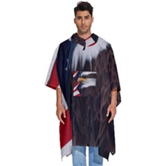 Fourth Of July Independence Day Usa American Pride Men s Hooded Rain Ponchos by Ravend