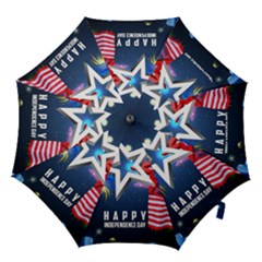 4th Of July Happy Usa Independence Day Hook Handle Umbrellas (small) by Ravend