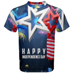 4th Of July Happy Usa Independence Day Men s Cotton Tee by Ravend