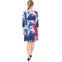 4th Of July Happy Usa Independence Day Quarter Sleeve Front Wrap Dress View2