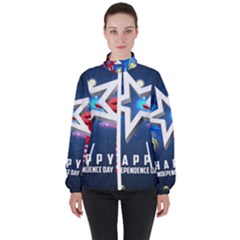 4th Of July Happy Usa Independence Day Women s High Neck Windbreaker by Ravend