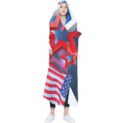 4th Of July Happy Usa Independence Day Wearable Blanket by Ravend