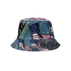 July 4th Parade Independence Day Inside Out Bucket Hat (kids) by Ravend