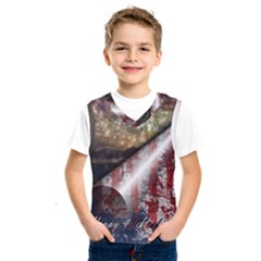 Independence Day Background Abstract Grunge American Flag Kids  Basketball Tank Top by Ravend