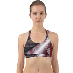 Independence Day Background Abstract Grunge American Flag Back Web Sports Bra by Ravend