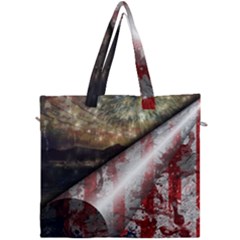 Independence Day Background Abstract Grunge American Flag Canvas Travel Bag by Ravend