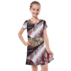 Independence Day Background Abstract Grunge American Flag Kids  Cross Web Dress by Ravend