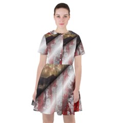 Independence Day Background Abstract Grunge American Flag Sailor Dress by Ravend