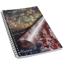 Independence Day Background Abstract Grunge American Flag 5 5  X 8 5  Notebook by Ravend