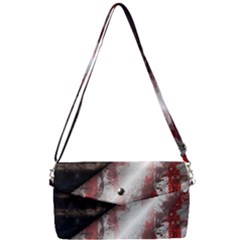 Independence Day Background Abstract Grunge American Flag Removable Strap Clutch Bag by Ravend