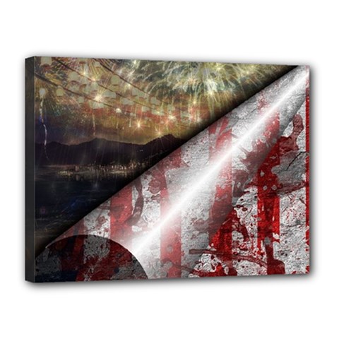 Independence Day July 4th Canvas 16  X 12  (stretched) by Ravend