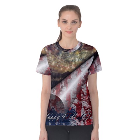 Independence Day July 4th Women s Cotton Tee by Ravend