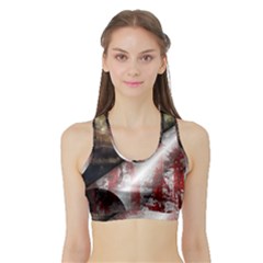 Independence Day July 4th Sports Bra With Border by Ravend