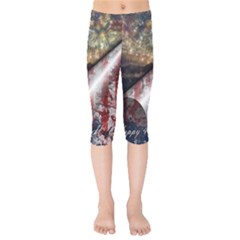 Independence Day July 4th Kids  Capri Leggings  by Ravend