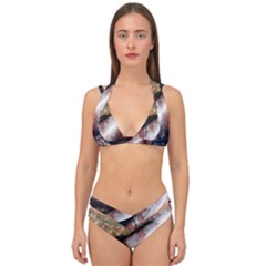 Independence Day July 4th Double Strap Halter Bikini Set by Ravend