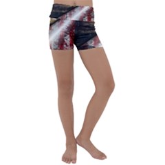 Independence Day July 4th Kids  Lightweight Velour Yoga Shorts by Ravend