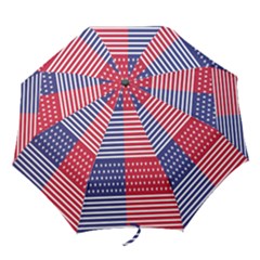 American Flag Patriot Red White Folding Umbrellas by Celenk