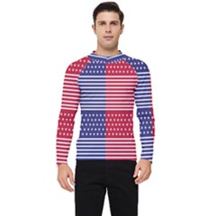 American Flag Patriot Red White Men s Long Sleeve Rash Guard by Celenk