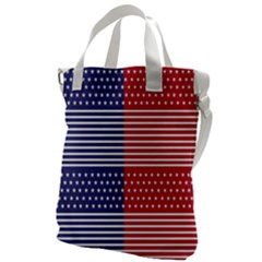 American Flag Patriot Red White Canvas Messenger Bag by Celenk