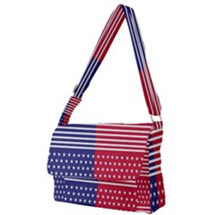 American Flag Patriot Red White Full Print Messenger Bag (s) by Celenk