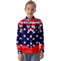 Patriotic american usa design red Kids  Long Sleeve Shirt View1