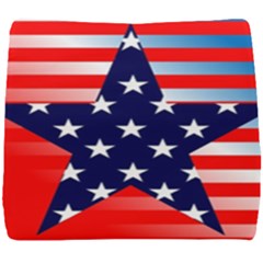 Patriotic American Usa Design Red Seat Cushion by Celenk