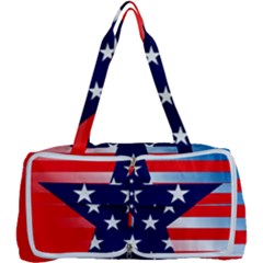 Patriotic American Usa Design Red Multi Function Bag by Celenk