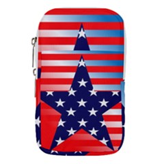 Patriotic American Usa Design Red Waist Pouch (small) by Celenk