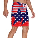 Patriotic american usa design red Men s Beach Shorts View3