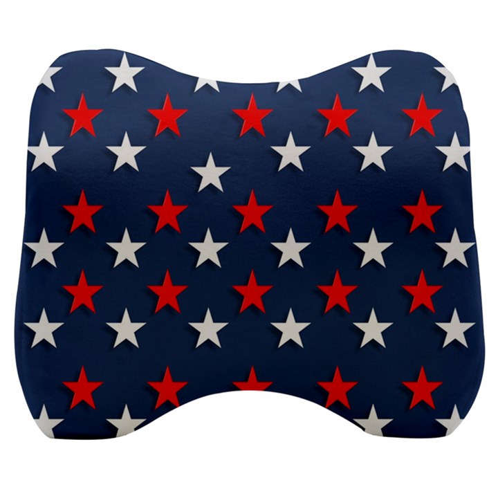 Patriotic colors america usa red Velour Head Support Cushion